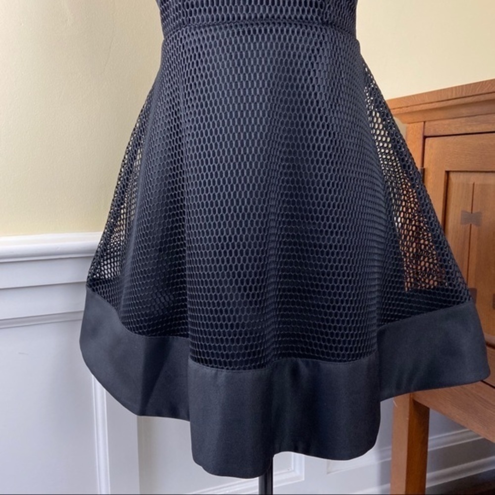 Romeo & Juliet Couture Solid Mesh Hollowed Sleeveless Dress - Picture 5 of 8